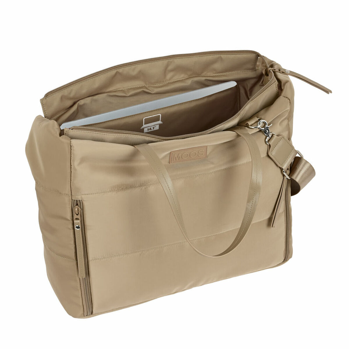 Mala a Tiracolo Moos Camel Camel 54 x 31 x 17 cm Acolchoado